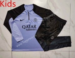 2023-2024 Paris SG Light Purple Kids/Youth Soccer Tracksuit-815