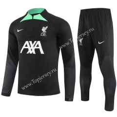 (S-3XL) 2023-2024 Liverpool Black Thailand Soccer Tracksuit-GDP