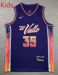 2024 City Edition Phoenix Suns Purple #35 Kids NBA Jersey-1380
