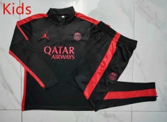 2023-2024 Jordan Paris SG Black Kids/Youth Soccer Tracksuit-815