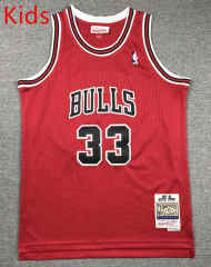 Retro Version Chicago Bulls Red #33 Kids NBA Jersey-1380