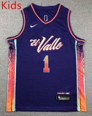 2024 City Edition Phoenix Suns Purple #1 Kids NBA Jersey-1380