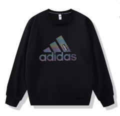(M-3XL) Addidas Black Cotton Tracksuit Top-DD3