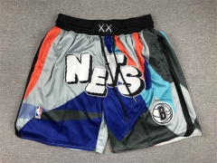 2024 City Edition Brooklyn Nets Gray NBA Shorts-1380