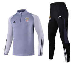 2023-2024 Benfica Light Gray Thailand Soccer Tracksuit -HR