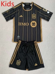 2024-2025 Los Angeles FC Home Black Kids/Youth Soccer Uniform-AY