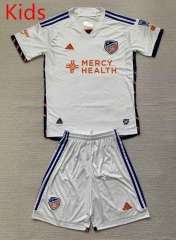 2024-2025 FC Cincinnati Away White Kids/Youth Soccer Uniform-AY