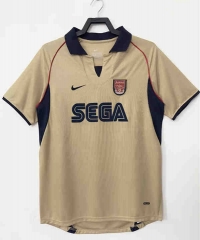 Retro Version 01-02 Arsenal Away Yellow Thailand Soccer Jersey AAA-811