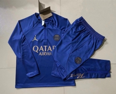 2023-2024 Jordan Paris SG Royal Blue Thailand Soccer Tracksuit -815