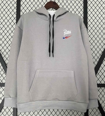 2024-2025 Barcelona Light Gray Thailand Tracksuit Top With Hat-0255
