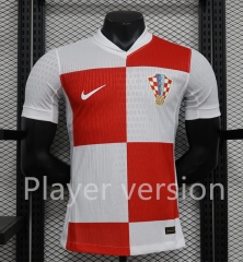 Player Version 2024-2025 Croatia Home Red&White Thailand Soccer Jersey AAA-888