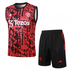 2023-2024 Manchester United Red Thailand Soccer Vest Tracksuit -815
