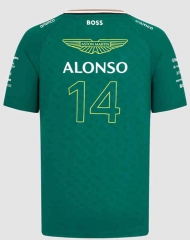 2024 Aston Green #14 Round Collar Formula One Racing Suit