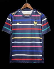 2024-2025 France Blue Thailand Soccer Training Jersey
