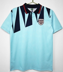 Retro Version 1992 England 2nd Away Light Blue Thailand Soccer Jersey AAA-C1046