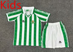 Retro Version 95-97 Real Betis Home White&Green Kid/Youth Soccer Uniform-7809