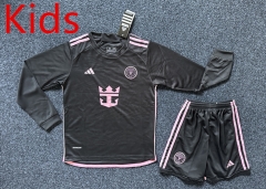 2024-2025 Inter Miami CF Away Black LS Kids/Youth Soccer Uniform-GB