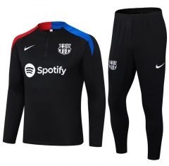 2024-2025 Barcelona Black Thailand Soccer Tracksuit-411