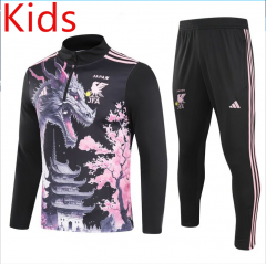 2024-2025 Japan Black Kids/Youth Soccer Tracksuit-GDP