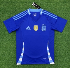 (S-4XL) With Patch 2024-2025 Argentina Away Blue Thailand Soccer Jersey AAA-403