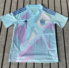 2024-2025 Spain Goalkeeper Light Blue Thailand Soccer Jersey AAA-422