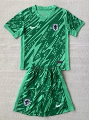 2024-2025 Netherlands Goalkeeper Green Soccer Uniform-AY