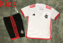 2024-2025 Flamengo Away White Kids/Youth Soccer Uniform-0499