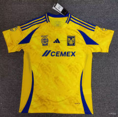 (S-4XL) 2024-2025 Tigres UANL Home Yellow Thailand Soccer Jersey AAA-5378