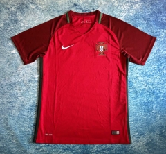 Retro Version 2016 Portugal Home Red Thailand Soccer Jersey AAA-6590