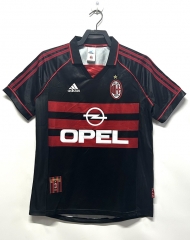 Retro Version 98-99 AC Milan 2nd Away Black Thailand Soccer Jersey AAA-811