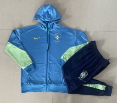 2024-2025 Brazil Laker Blue Thailand Soccer Jacket Uniform With Hat-815