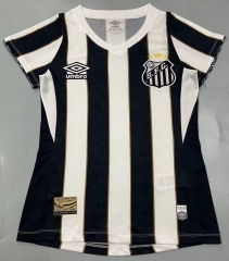 2024-2025 Santos FC Away Black&White Women Thailand Soccer Jersey AAA-908
