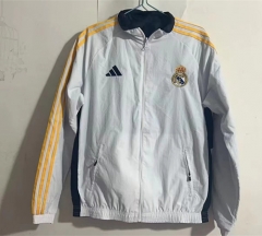 2024-2025 Real Madrid White&Gray Double-Sided Wear Thailand Trench Coats-0255