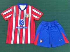 2024-2025 Atletico Madrid Home Red & White Soccer Uniform -6748