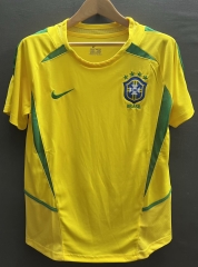 Retro Version 2000 Brazil Home Yellow Thailand Soccer Jersey AAA-7291
