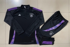 2024-2025 Germany Black Thailand Soccer Tracksuit-815