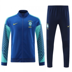 2024-2025 Brazil Blue Thailand Soccer Jacket Uniform-4627