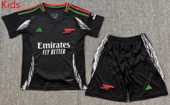 2024-2025 Arsenal Away Black Kids/Youth Soccer Uniform