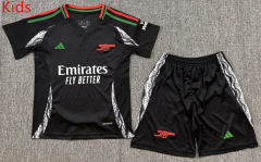 2024-2025 Arsenal Away Black Kids/Youth Soccer Uniform