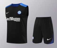 2024-2025Inter Milan Black Thailand Soccer Vest Uniform-418