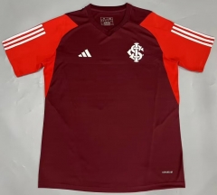 (S-4XL) 2024-2025 Brazil SC Internacional Maroon Thailand Training Soccer Jersey AAA-908
