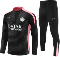 2024-2025 Paris SG Black Thailand Soccer Tracksuit