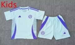 2024-2025 Scotland Away Light Blue Kids/Youth Soccer Uniform-2353