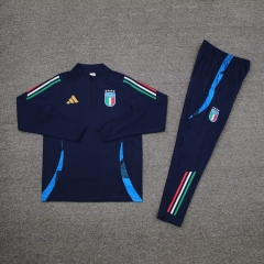 2024-2025 Italy Royal Blue Thailand Soccer Tracksuit-4627