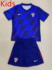 2024-2025 Croatia Away Blue Kids/Youth Soccer Uniform-AY