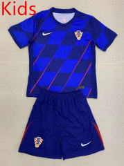 2024-2025 Croatia Away Blue Kids/Youth Soccer Uniform-AY