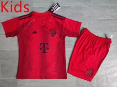2024-2025 Bayern München Home Red Kids/Youth Soccer Uniform