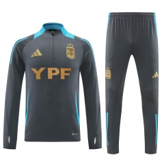 2024-2025 Argentina Light Gray Thailand Soccer Tracksuit -4627