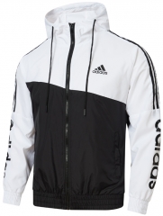 2024-2025 (Asia Size) Adidas White&Black Thailand Trench Coats With Hat-LH