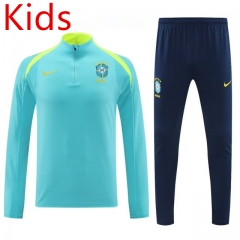 2024-2025 Brazil Green Kids/Youth Soccer Tracksuit-4627